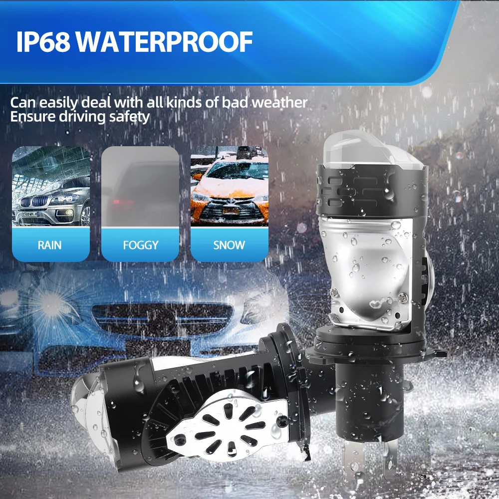 2x جهاز عرض LED المصابيح الأمامية مرحبا/لو H4 HB2 9003 عدسة 30000LM لميتسوبيشي باجيرو مونتيرو شوغون V20 NH NJ NK NL 1991-1999