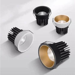 Dimmable Led Downlight Recessed Ceiling Lamp Spotlight Aluminum COB 110V 220V Home Office Store Spot led Hole 65/75/90mm