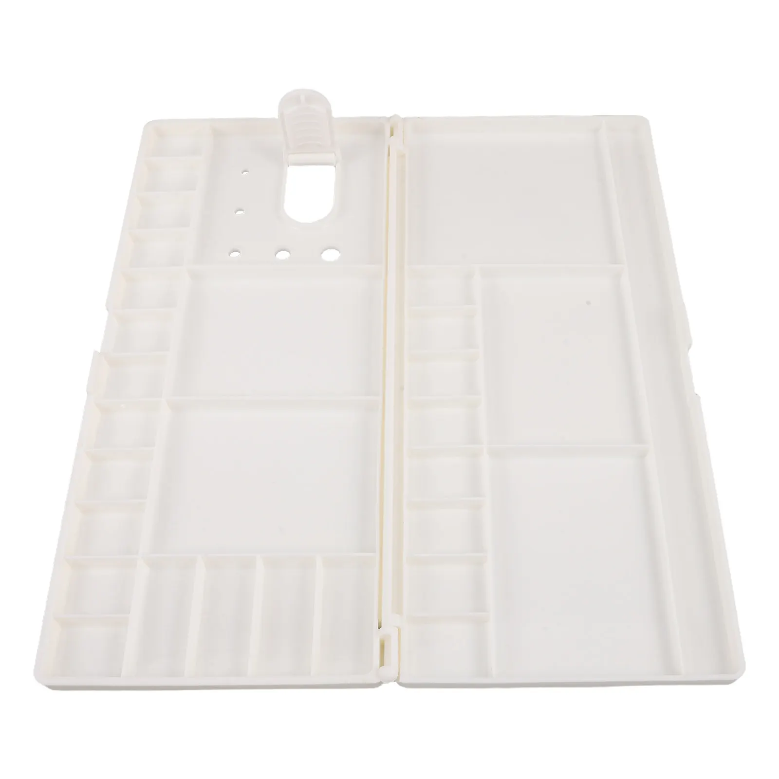 Large Folding Paint Palette Tray Paint Palette 24 Wells 5 Mixing Areas Thumbhole for Watercolor Acrylic Gouache Oil Painting