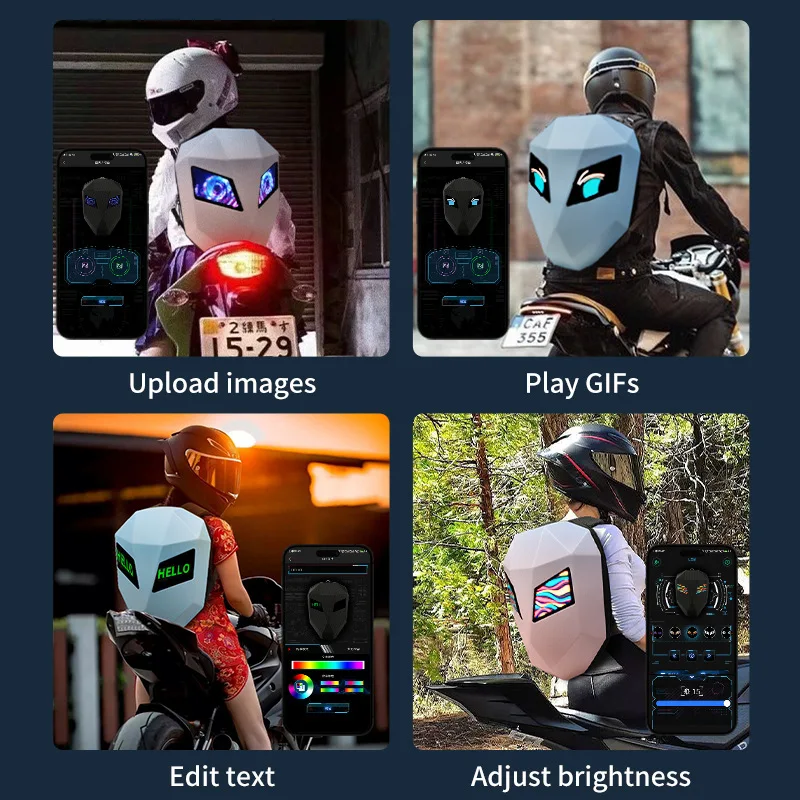 Supplier Wholesale Gadgets Electronics Smart Walking Advertising Led Backpack Programming Fashion Dynamic Led Display Backpack