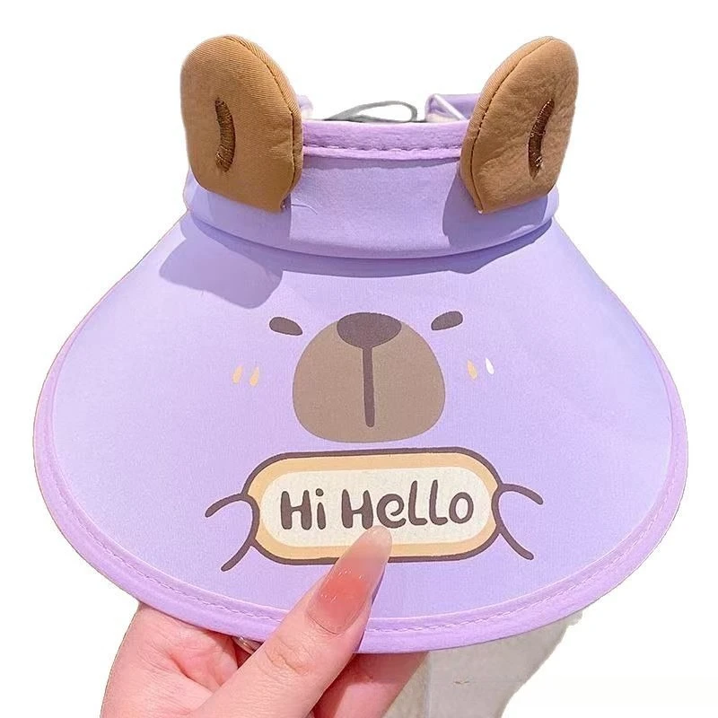 قبعة أطفال MINISO بتصميم جديد من Kapibala قبعة هوائية كرتونية للأولاد والبنات قبعة صيفية للحماية من أشعة الشمس فوق البنفسجية قبعة للحماية من الشمس