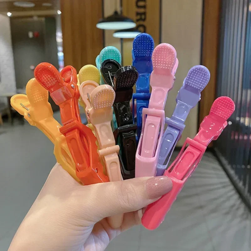 6Pcs Colorful Alligator Hair Clips Clamps Hairdressing Professional Salon Hair Grip Crocodile Hairpins Hair Barber Accessories