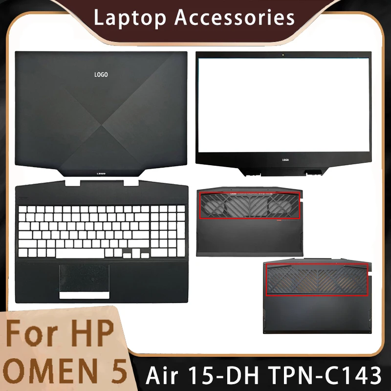 

New Original For HP OMEN 5 Air 15-DH TPN-C143 Replacemen Laptop Accessories Lcd Back Cover/Front Bezel/Palmrest/Bottom With LOGO