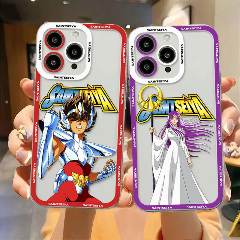 Hot Saint Seiya Hyoga Shiryu Cartoon Phone Case For Samsung S24 S23 S22 S21 S20 S10 FE Note20 Plus Ultra 5G Clear Soft TPU Cover