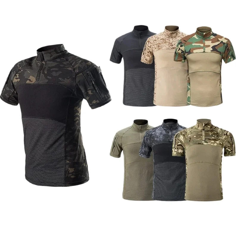 haut-de-combinaison-g4-pour-homme-manches-courtes-respirant-et-resistant-a-l'usure-pour-l'entrainement-en-exterieur-vetement-tactique-g4