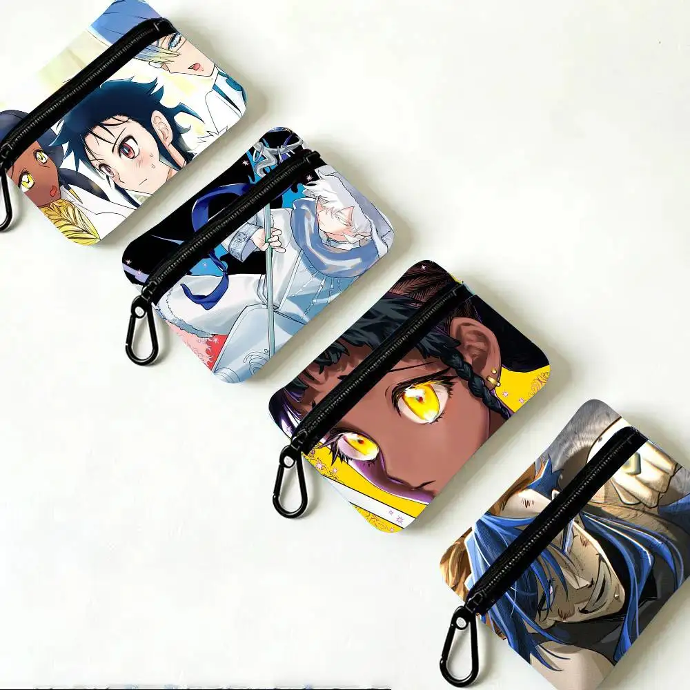 Anime M-Madan No Ichi Oxford Fabric Wallet With Zipper Hanging Multifunctional Bag For Credit Cards Keys Coins