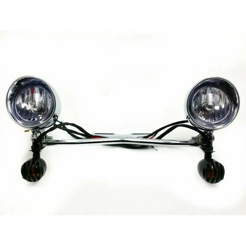 Barra de soporte de luz de punto de señal de giro de bala de rejilla para Honda Shadow ACE VT1100 750