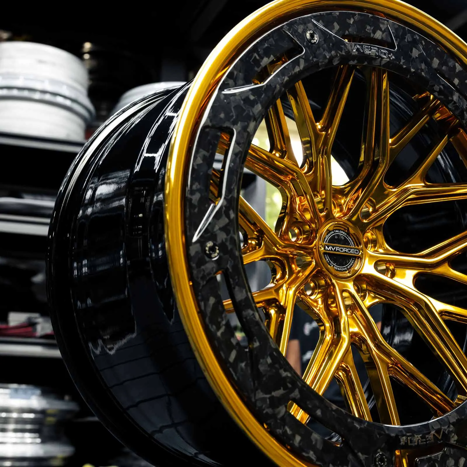 LSCZL  Black gold luxury aluminum alloy wheel 16-24 Inch rims Forging Alloy Wheel carbon fiber wheel