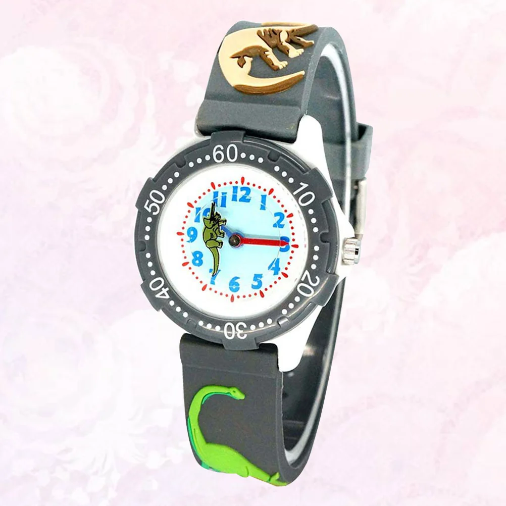 

1Pcs Kids Cartoon Watch Durable Dinosaur Pattern Waterproof Quartz Movement Comfortable Wristband for Children Kids Watch