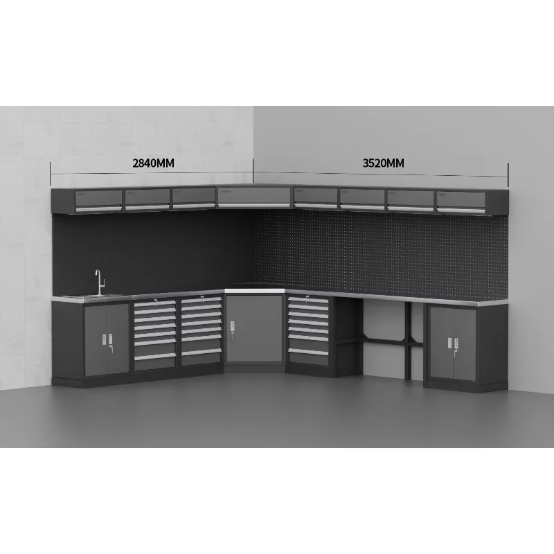 Cold-Rolled Steel Removable Industrial Workbench Modular Drawer Tool Cabinet Custom OEM Garage Workshop Storage System