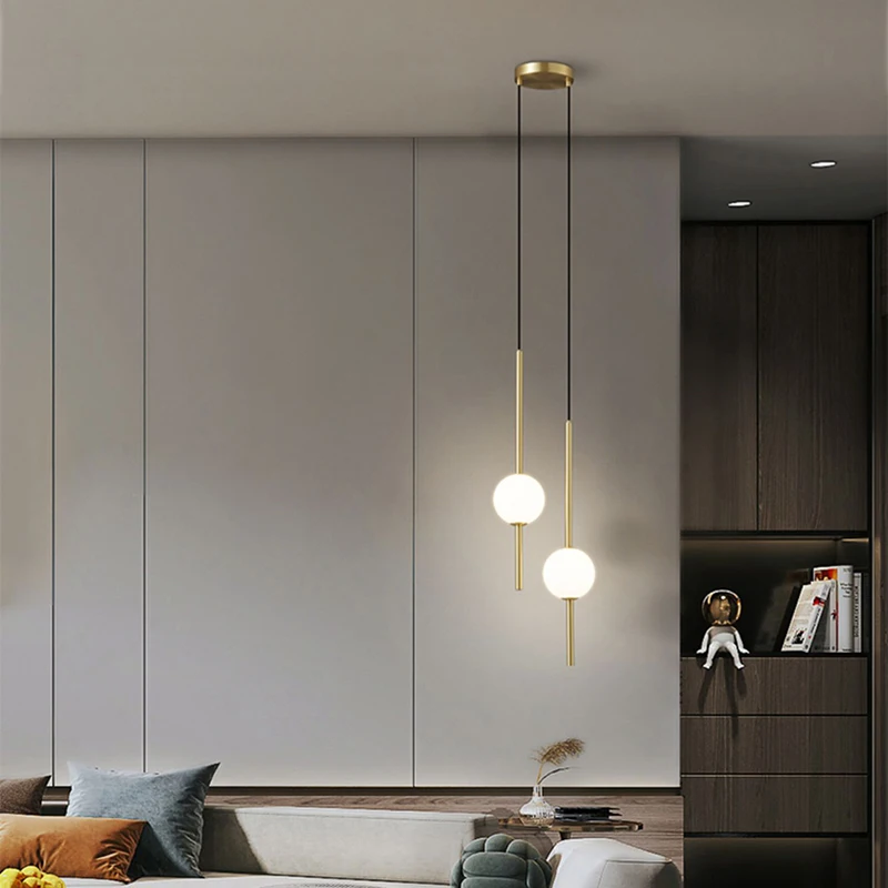 Imagem -02 - Moderno Teto Pendurado Luminária Lâmpada de Acabamento Dourado Elegante Luz Pendente Ideal para Sala de Estar do Quarto bu