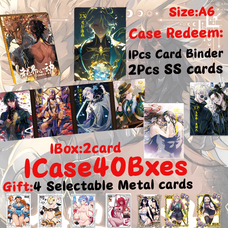 New Menfu A6 Size Card ONEKA.R Hobby Husbando Collection Card Doujin Booster Box Girl's Toy Board Game Rare Card Birthday Gifts