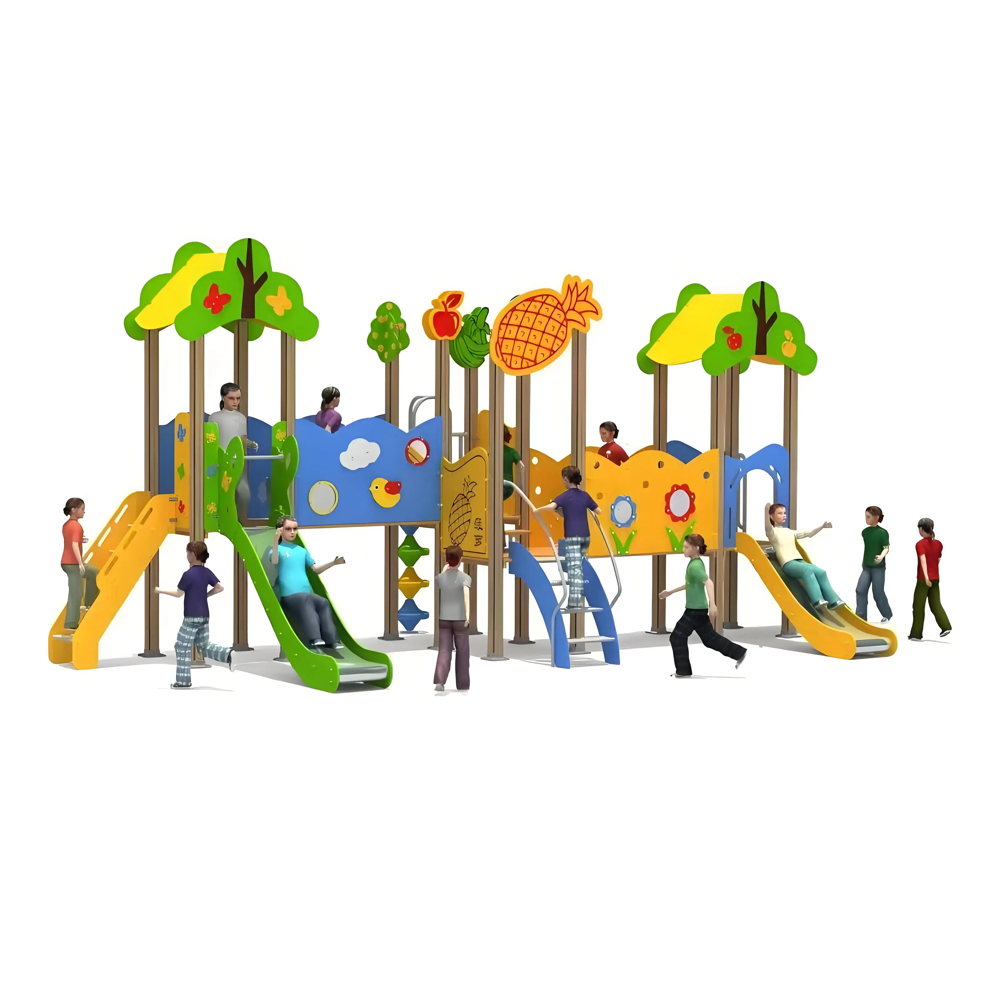 Combined plastic slide PE board plastic material kindergarten park community outdoor expansion children's amusement equipment