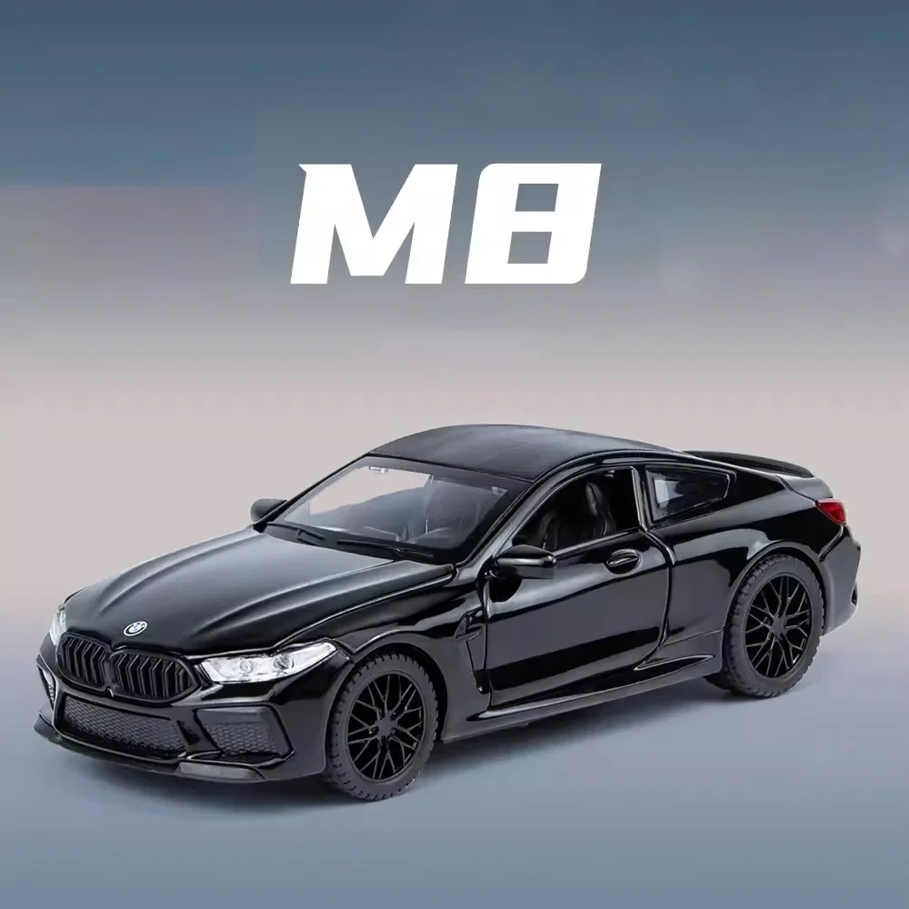 

1:32 M8 X5 Toy Alloy Diecast Car Model High Simulation Sound Light Rear Wheel Pull Back Toys Vehicles Collection Birthday Gifts