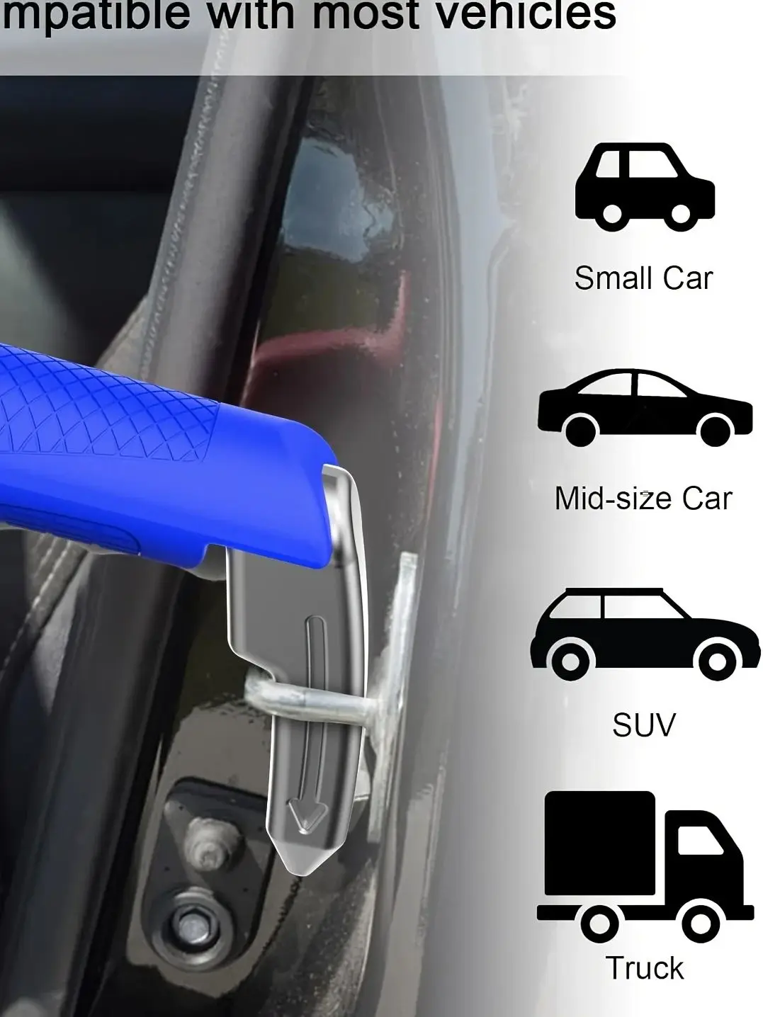 Poignée d'assistance de porte de voiture 2 en 1, poignées de Support de véhicule multifonctions, brise-vitre, poignée d'assistance Portable pour voiture automobile