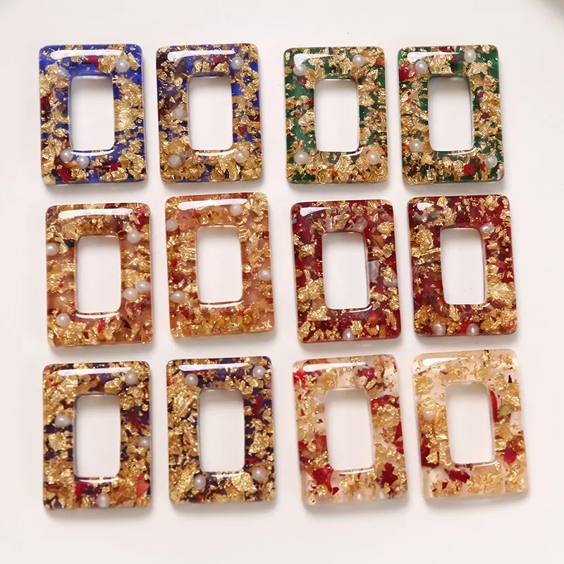 5pcs Japanese Pearl gold foil scraps transparent box diy resin accessories Earrings hairpin mobile phone shell material wholesa