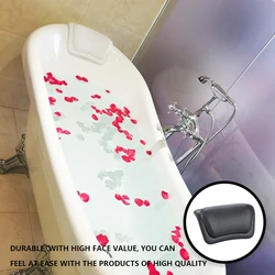 Bathtub Cushion Bathroom Suction Cup Soft Pillow Bath Tub Anti-skid Headrest Neck Accessory for Home Toilet Hotel