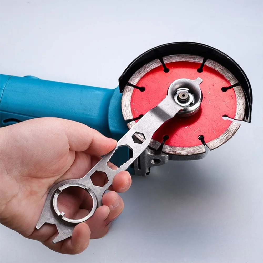 4 Claw Angle Grinder Wrench 6in1 Steel Double Headed Disassembly Power Tools High Strength Stable Clamping
