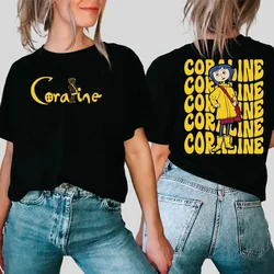 Halloween Coraline Spooky Movie Coraline Doll Best Movie Vintage Retro Horror Funny Graphic T Shirts Gothic Cotton Tee Tops Men