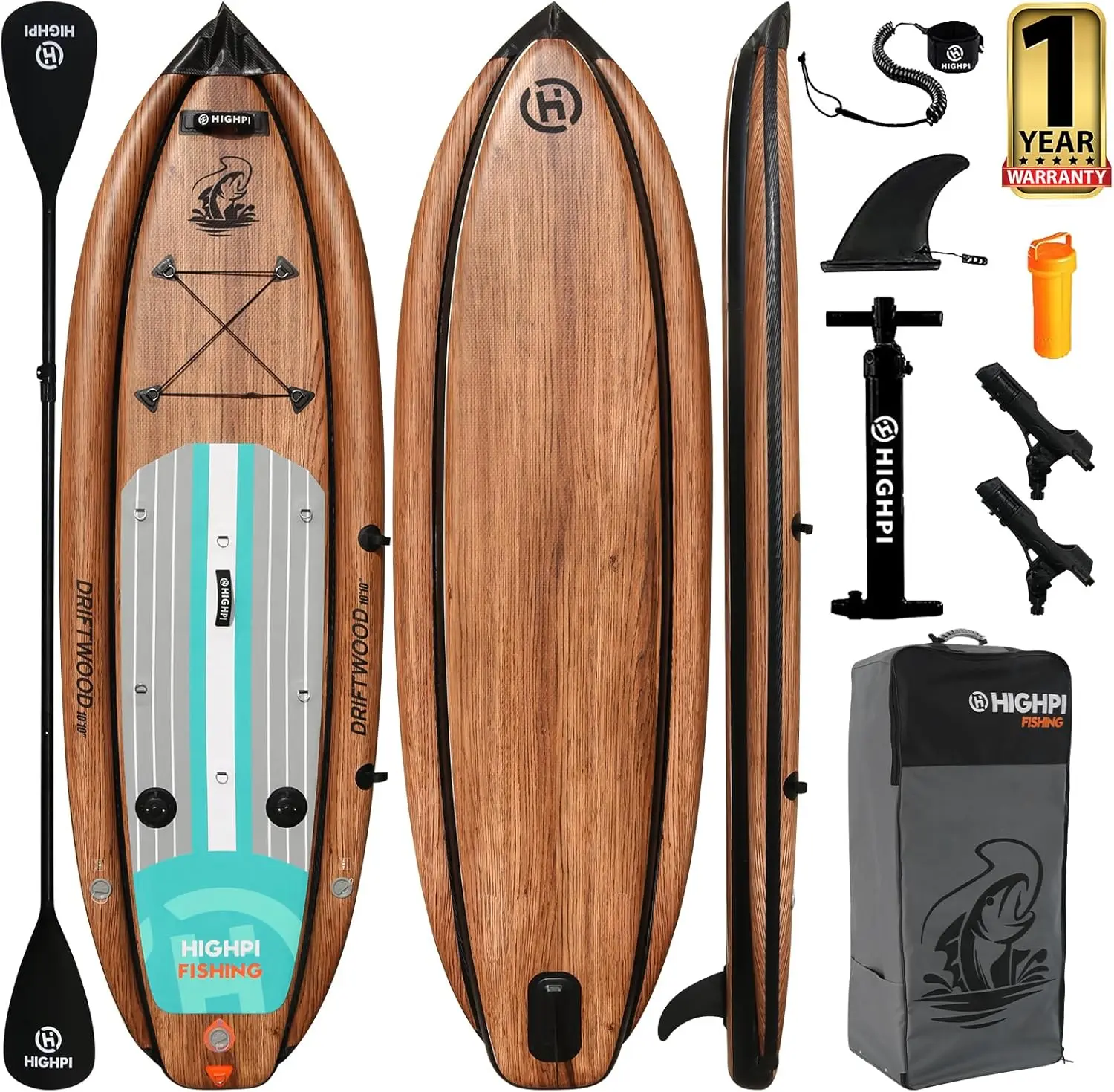 Premium SUP Accessories, Backpack, Wide Stance, Surf Control, Non-Slip Deck, Leash, Paddle and Pump