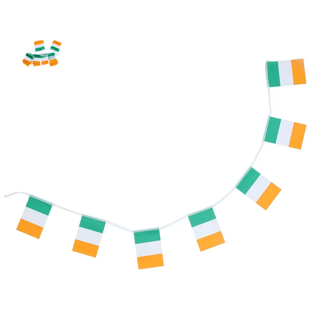 

Ireland Flag String Bunting Hanging Pennant Banner Party Decoration Irish Flags St Patrick Day Outdoor Hanging Decor
