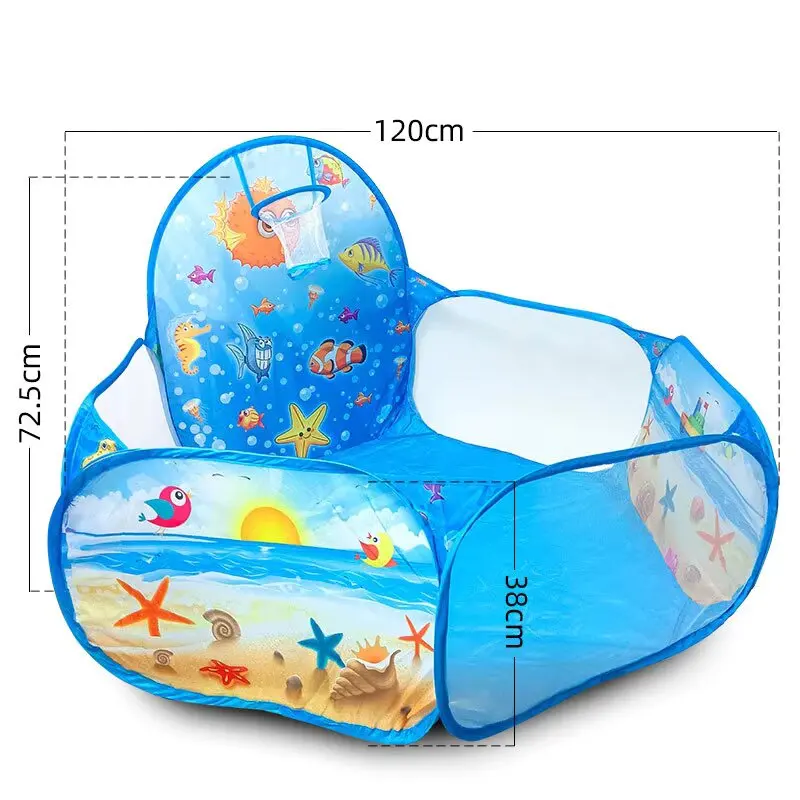 Toy Tent Cartoon Play Game House Ball Pool Pits With Basket Sport Portable Foldable Outdoor Educational Toys For Children Kids