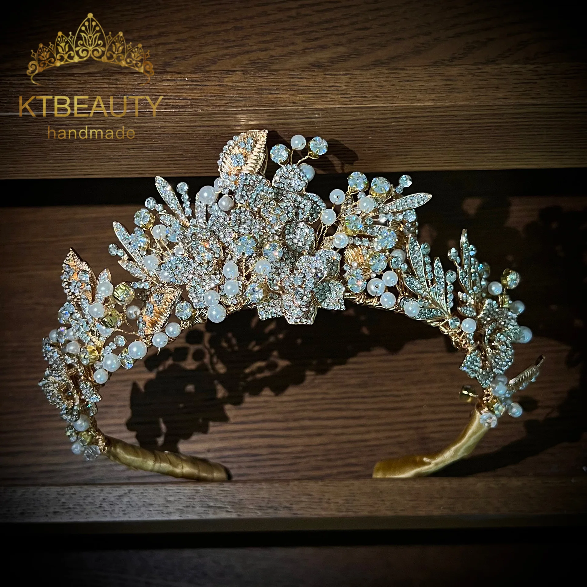 strass lindo zircon kcgold cristal flores coroa bandana royal nupcial casamento vestir coroa acessorio feminino joias novo 01