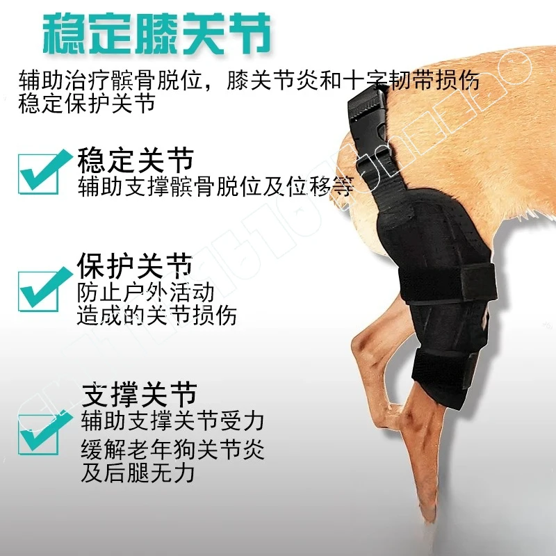 Pet Dog Hind Leg Protective Cover Patellar Dislocation Auxiliary Belt Fixed Knee Cruciate Ligament Strain Teddy Knee Pads