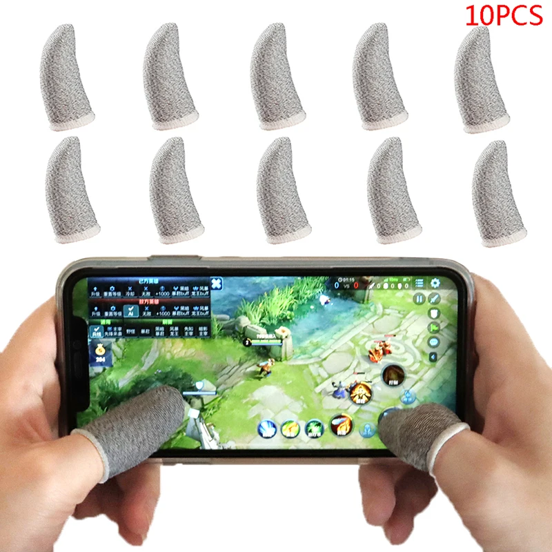 10Pcs Mobile Game Sweat-proof Fingers Gloves Touch Screen Thumbs Finger Sleeve