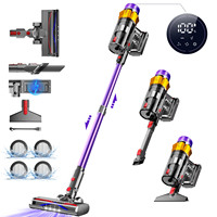 AUTHMIC Cordless Vacuum Cleaner Powerful Suction Smart LED Display Long Runtime Anti-Tangle Brush for Home Cleaning