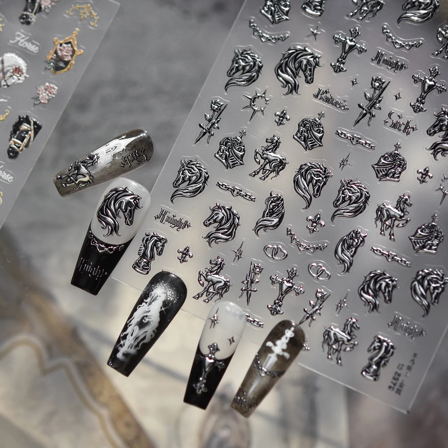 Nail Art Queen - 1 SZT. Naklejki na paznokcie 5D,