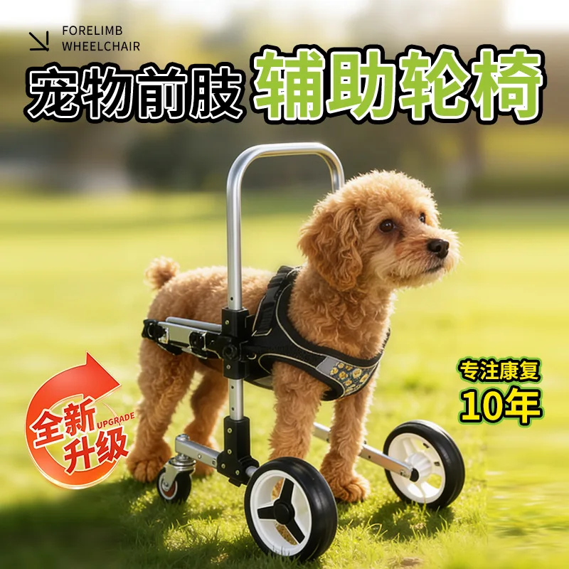 Dog Pet Forelimb Wheelchair Small Four Wheelchair Mobility Light Dog Assisted Vehicle Affordable Front Leg Disability