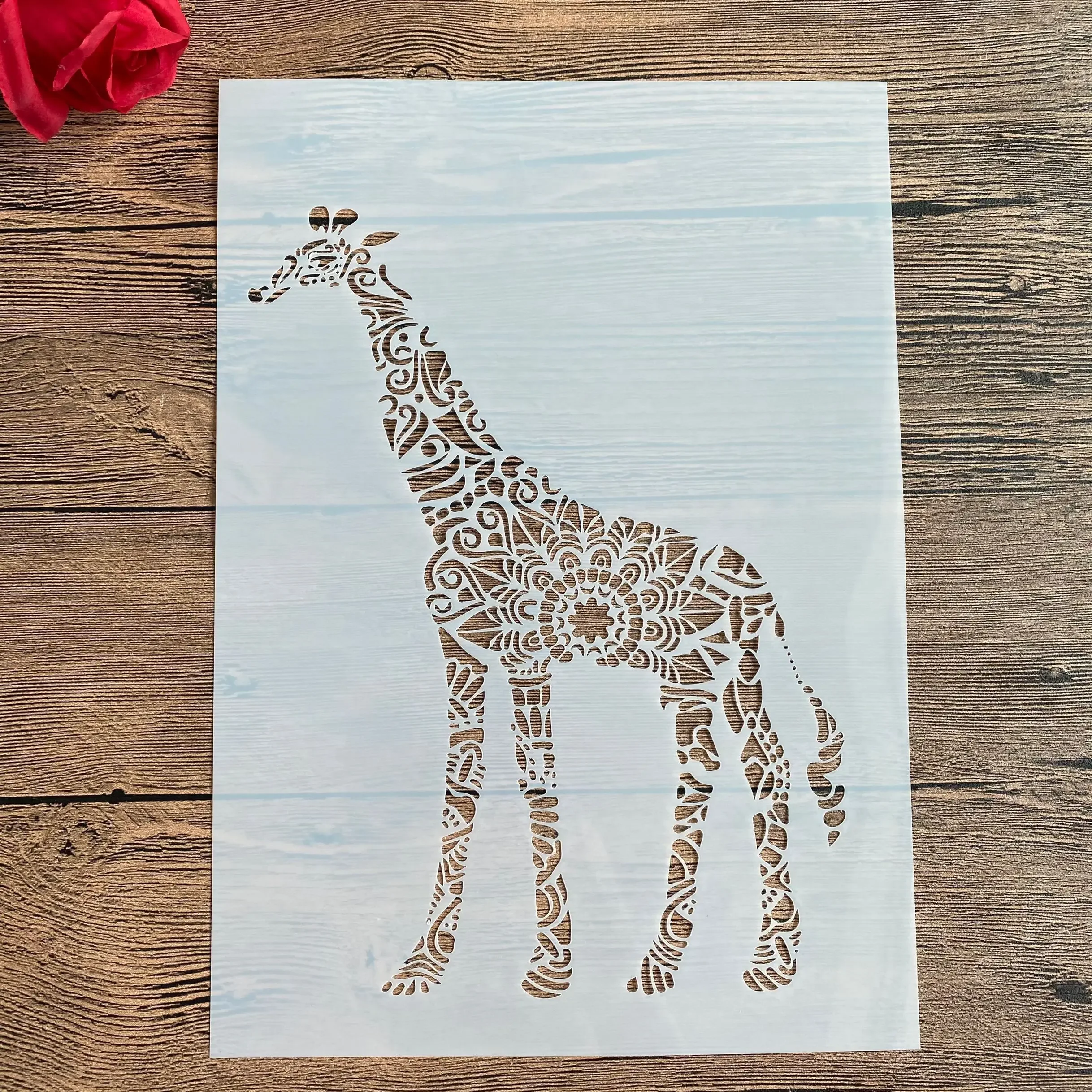 

A4 29 *21cm DIY Stencils Wall Painting Scrapbook Coloring Embossing Album Decorative Paper Card Template,wall animal giraffe