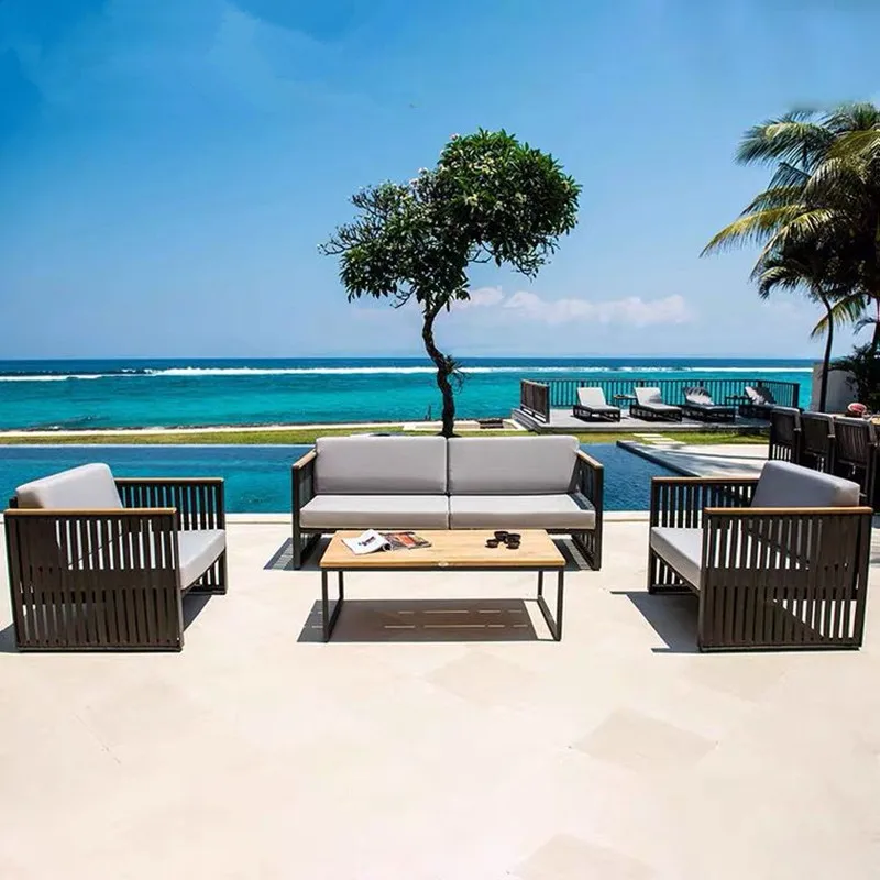 أريكة خارجية، فناء، شرفة، غرفة المعيشة، كرسي الروطان المنسوج، مزيج من الحديقة، غرفة الشمس، سبائك الألومنيوم في الهواء الطلق