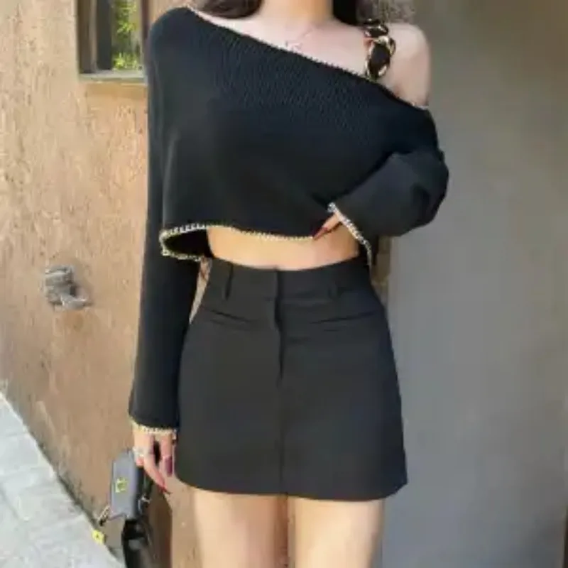 

Women's High Waist A-Line Mini Skirt with Belt - Office Style Tailored Short Skirt