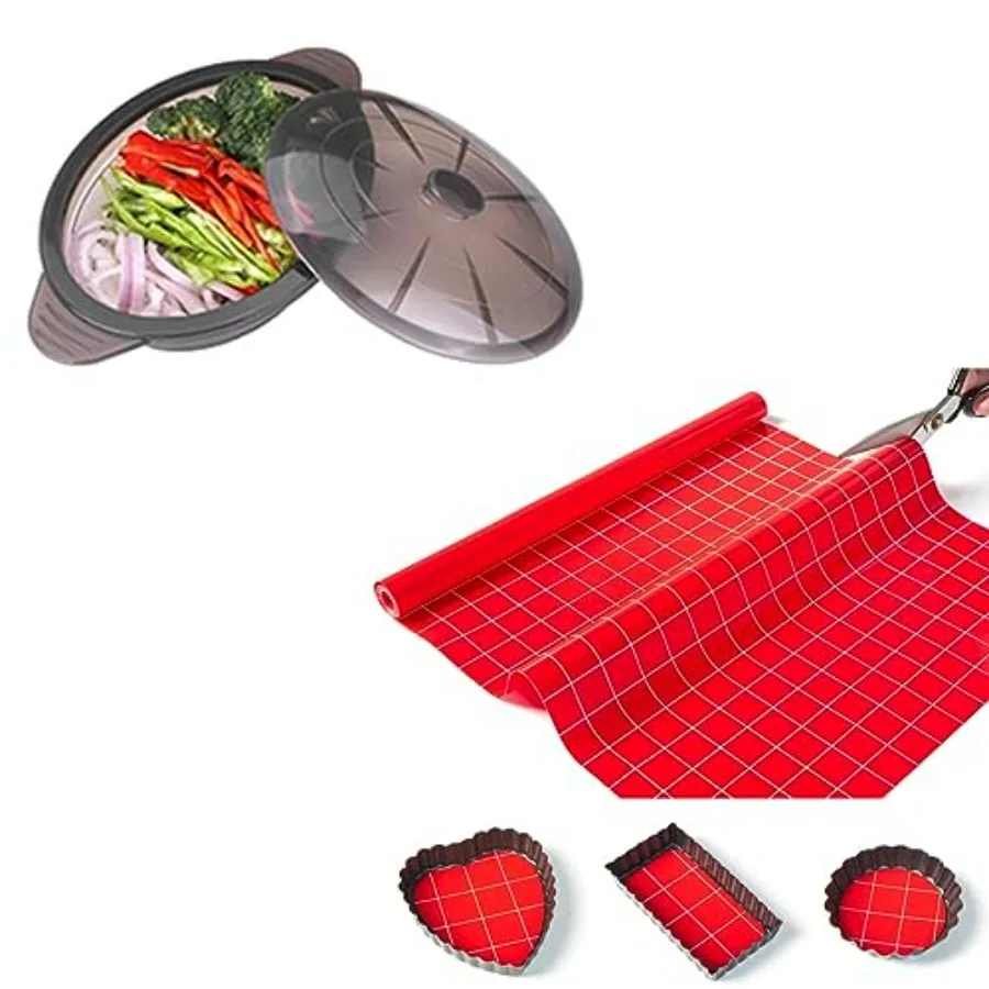 

Силиконовый коврик для выпечки в рулоне 16IN5FT Бесплатная резка и пароварка для микроволновой печи