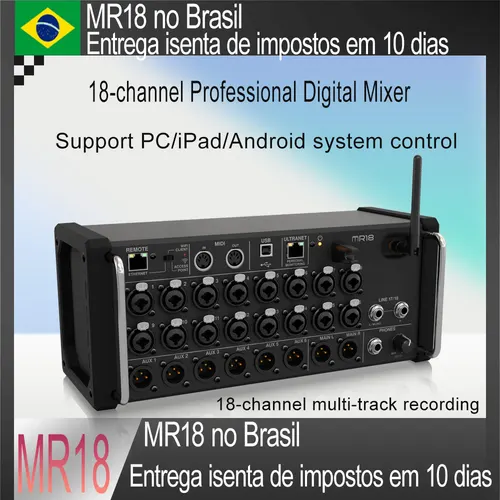 ARI 1:1 MR18 consola de grabación de estudio de mezcla Digital profesional Dj estudio mezclador Digital Audio mesa de sonido multipista