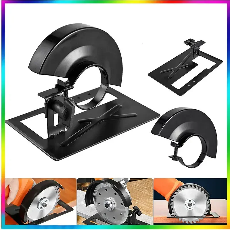 Angle Grinder Converter To Cutting Machine Electric Circular Saw Bracket Base Adjustable Black Base Bracket For Angle Grinder