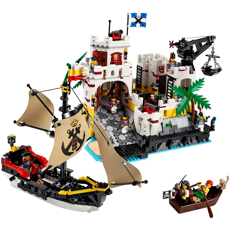 2509 Stuks Middeleeuwse Piraten Serie Eldorado Fort Piraat Barracuda Bay Modulaire Bouwstenen Stenen Speelgoed Geschenken 10320