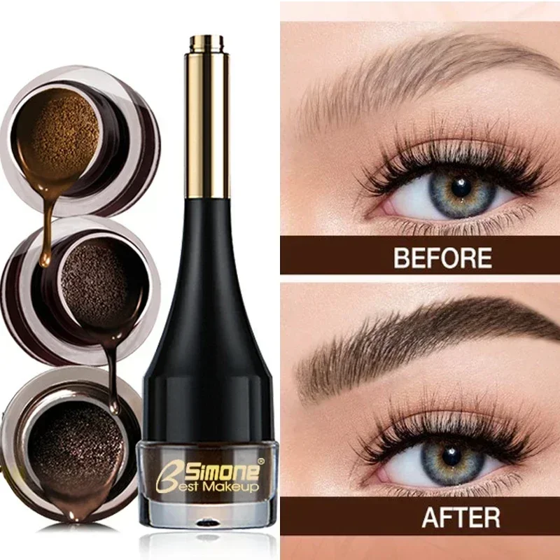 Air-cushion Eyebrow Cream Long-lasting Waterproof Brow Enhancers with Brush Quick Drying 4color 3D Natural Eyebrows Gel Cosmetic