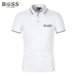 Camisa polo antipinça de lapela masculina, blusa de manga curta, moda casual de negócios, slim fit, verão, nova, 2022