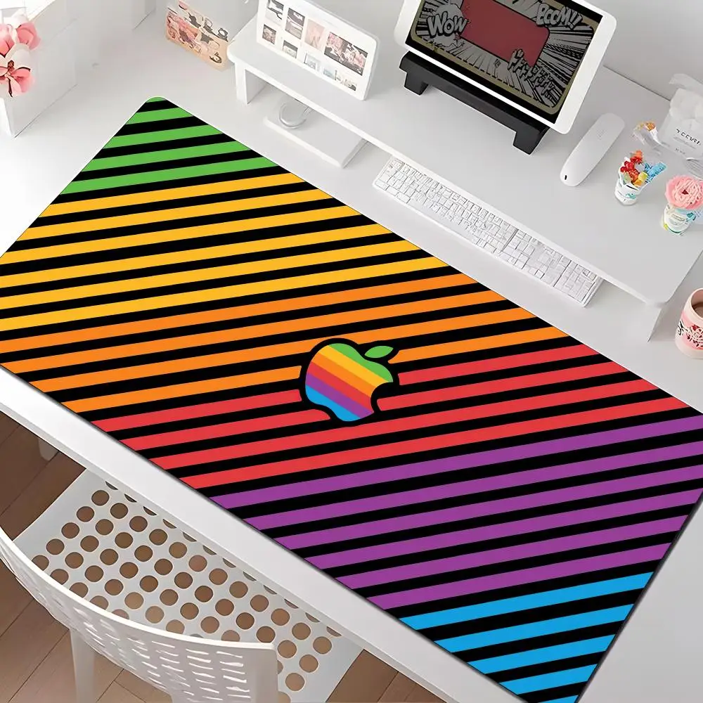 Apple-ES LogoES Mauspad in verschiedenen Größen, große quadratische Computer-Büro-Spieltischmatten, rutschfeste Gummi-Mauspads