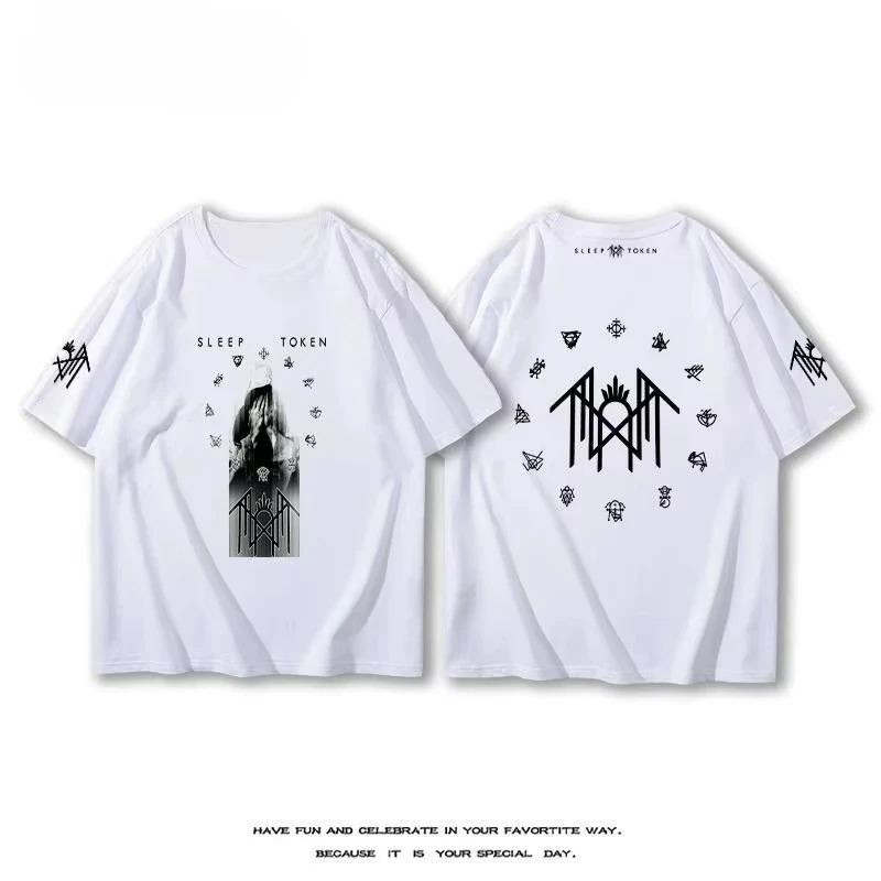 

After Metal Cotton Printed Half Sleeve British Sleep Token Band T-Shirt Short Sleeve Men and Women Summer Alternative Rock