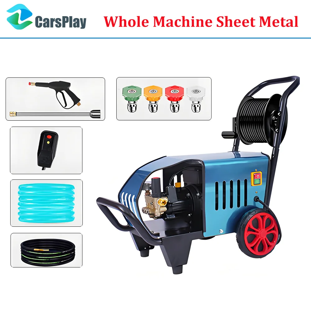 

220V 3500W High Pressure Car Washer IPX5 Waterproof with Gauge Full Metal Body And Wheels for Easy Mobility Vehicle Cleaning