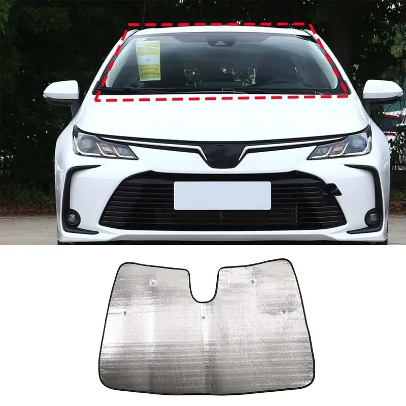 

For Toyota Corolla 2022-2023 Aluminum Foil Silver Car Front Windshield Sun Protection Parasol Car Accessories