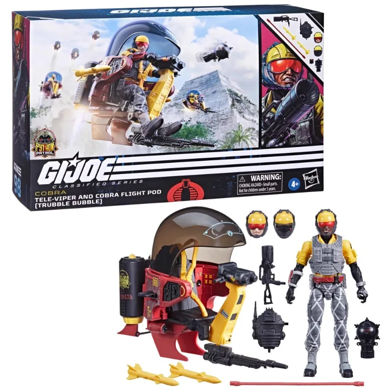 

Hasbro G.I. Joe Special Forces Communication Snake Soldier and Round Hood Aircraft 6-inch Moving Doll Figures Model Toy Gift