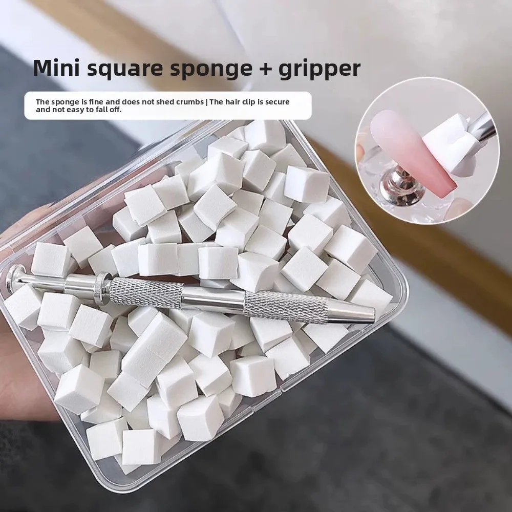 50/150pcs Sponge Gradient Nail Art Stamper Tools Gel Polish Gradient Sponge Brush Glitter Powder Dotting Pen For Manicure Tools