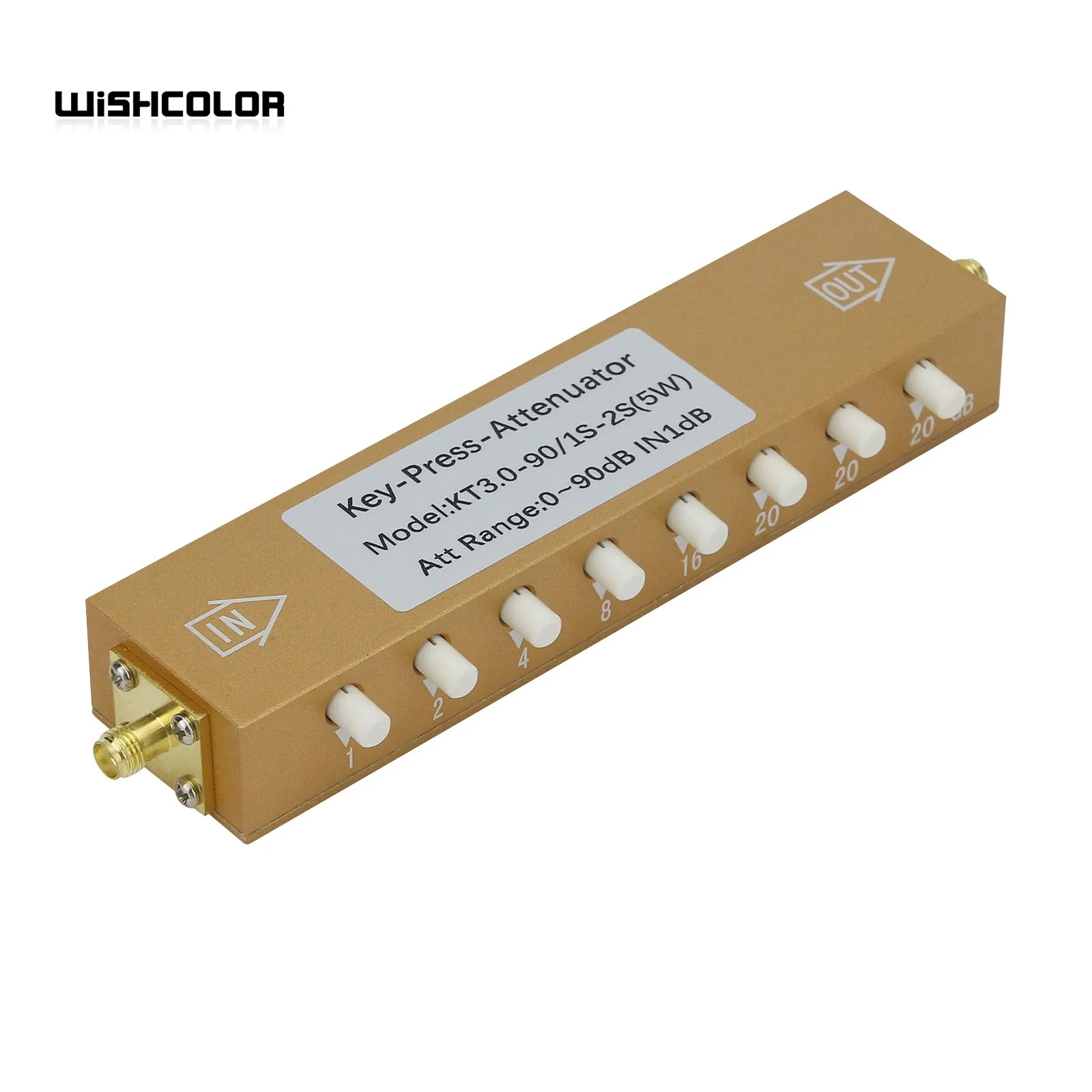 Wishcolor SMA / N Type 0-90db RF Adjustable Signal Attenuator  Digital Step RF Attenuator Key Adjustable Attenuator