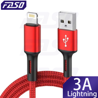 FASO 3A USB Cable For iPhone 14 13 12 11 Pro Max X XR 6s 7 8 Plus 2m 3m Lead Mobile Phone Fast Charging Cord Data Charger Wire