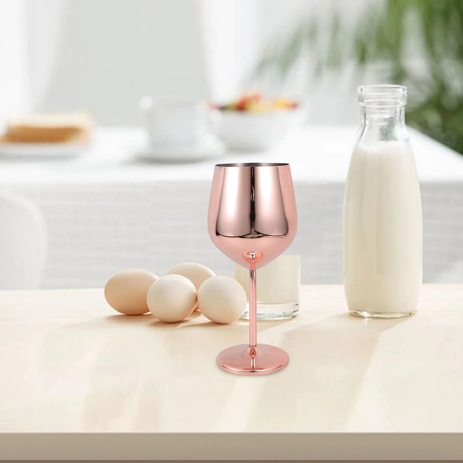 

Stainless Steel Glasses 530ml Copper Red Cocktail Flutes Goblet Home Party Bar Drinkware Metal Glass